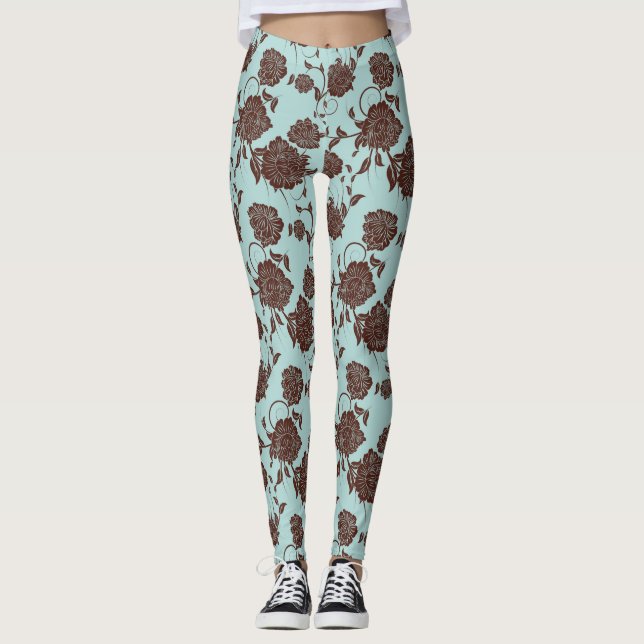 Floral Pattern 3 Leggings (Front)