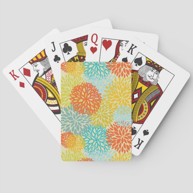 Floral pattern 3 playing cards (Back)
