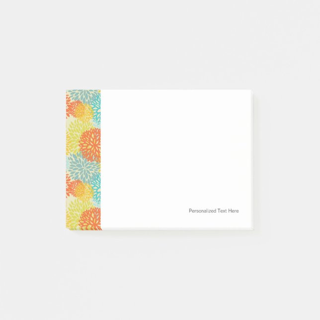 Floral pattern 3 post-it notes (Front)