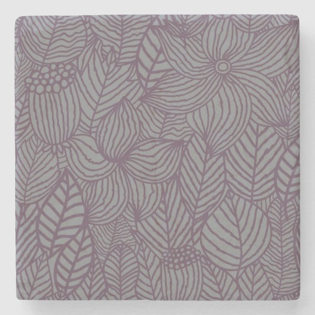 Floral Pattern 3 Stone Coaster (Front)