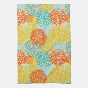 Floral pattern 3 tea towel