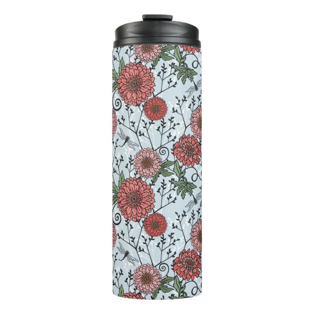 Floral pattern 3 thermal tumbler (Front)