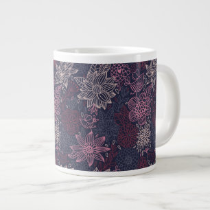 Floral pattern 4 2 large coffee mug