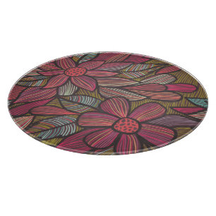 Floral pattern 4 3 cutting board