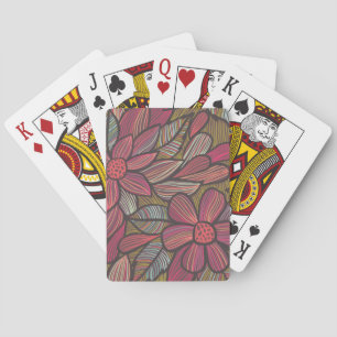 Floral pattern 4 3 playing cards