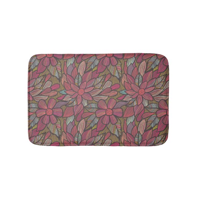 Floral pattern 4 bath mat (Front)