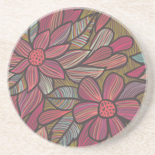 Floral pattern 4 coaster