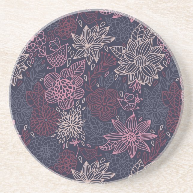 Floral pattern 4 coaster (Front)