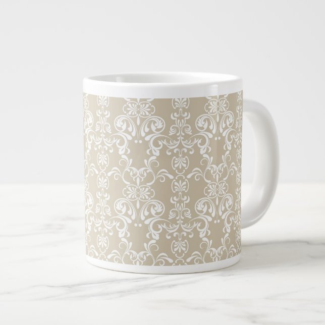 Floral Pattern 4 Large Coffee Mug (Front Right)