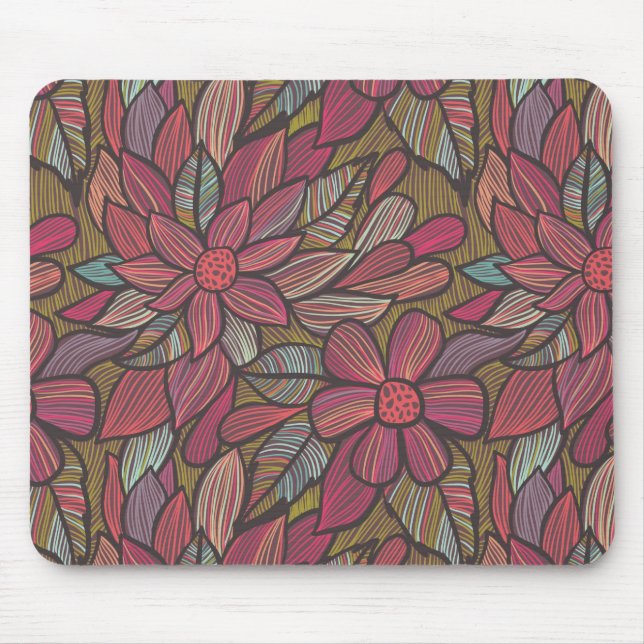 Floral pattern 4 mouse mat (Front)