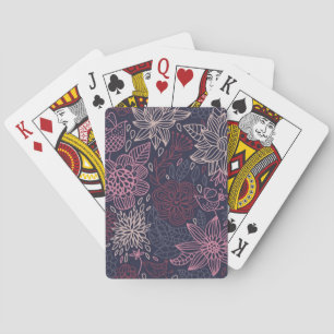 Floral pattern 4 playing cards