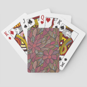 Floral pattern 4 playing cards