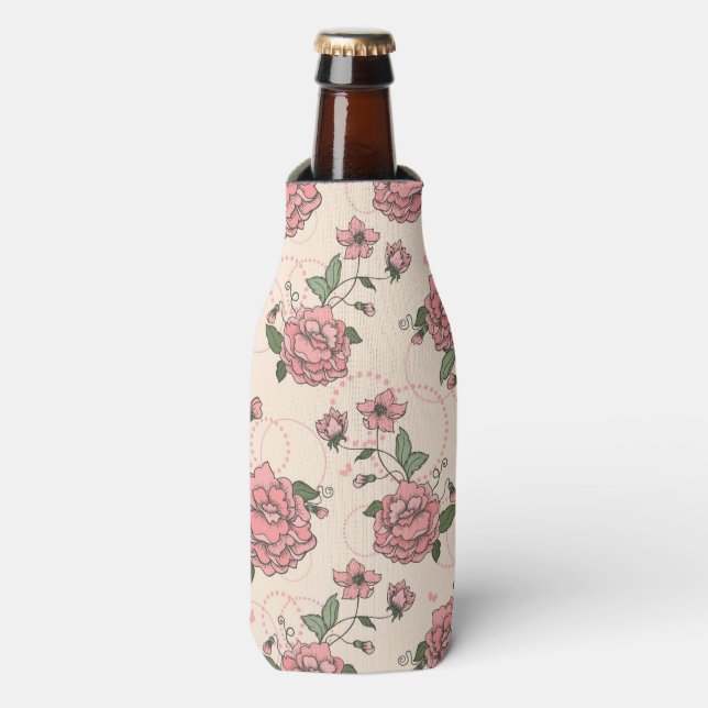 Floral pattern 5 2 bottle cooler (Bottle Front)