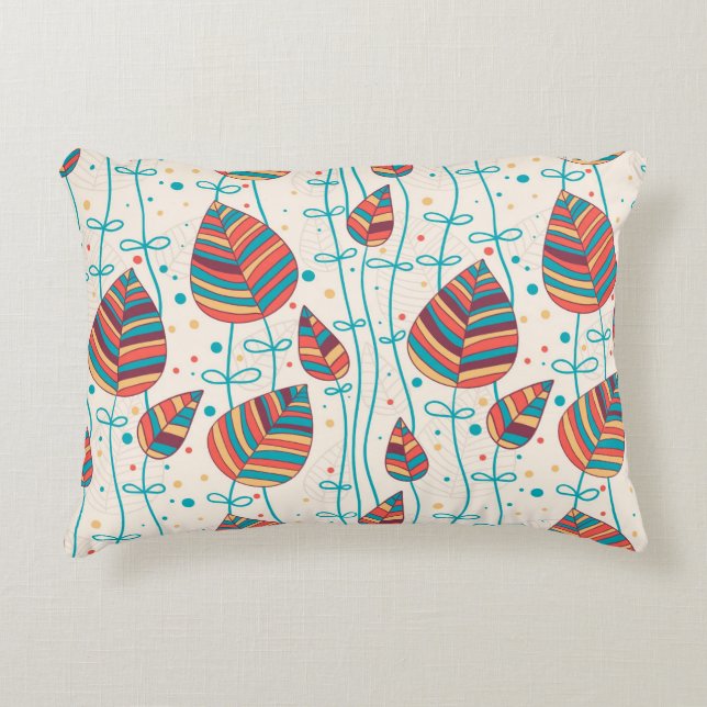 Floral pattern 5 2 decorative cushion (Front)
