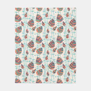 Floral pattern 5 2 fleece blanket