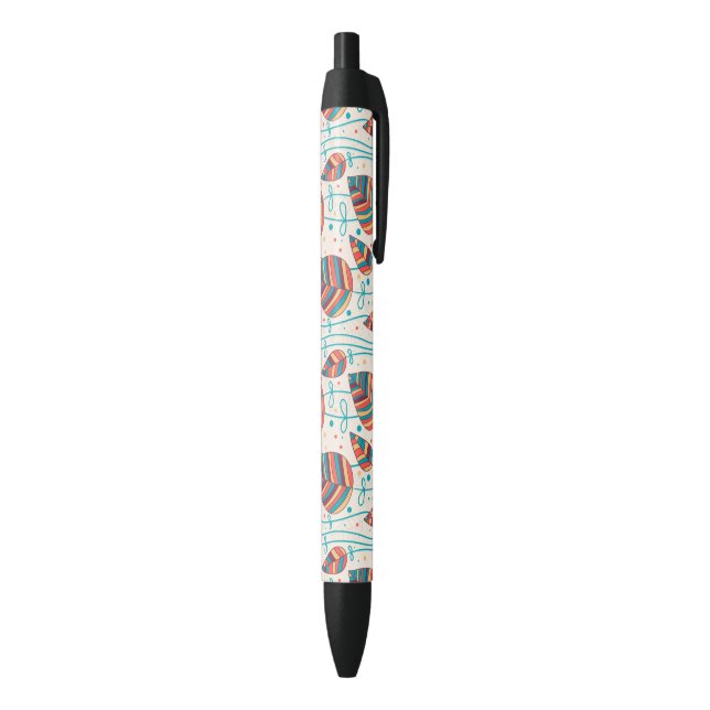 Floral pattern 5 black ink pen (Bottom (Vertical))