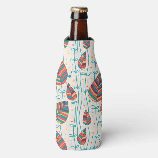 Floral pattern 5 bottle cooler (Bottle Front)