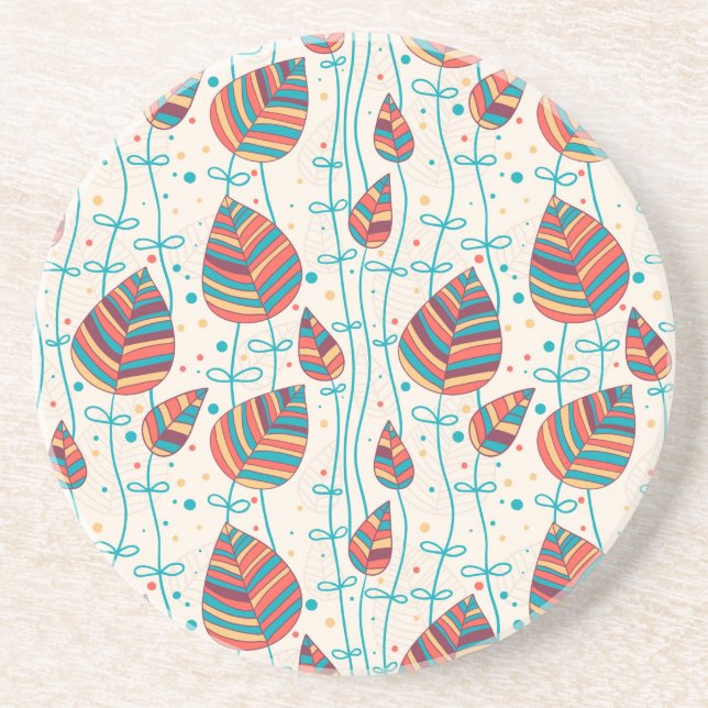 Floral pattern 5 coaster (Front)