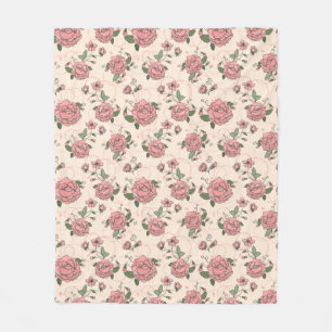 Floral pattern 5 fleece blanket