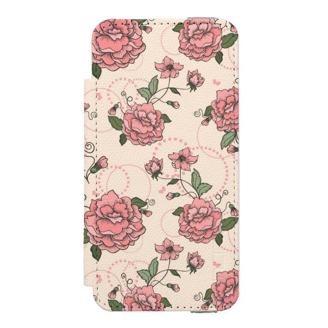 Floral pattern 5 incipio iPhone wallet case (Folio Front)