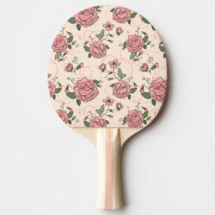 Floral pattern 5 ping pong paddle
