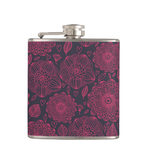 Floral Pattern 6 Hip Flask