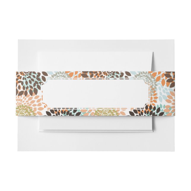 Floral Pattern 7 Invitation Belly Band (Front Example)