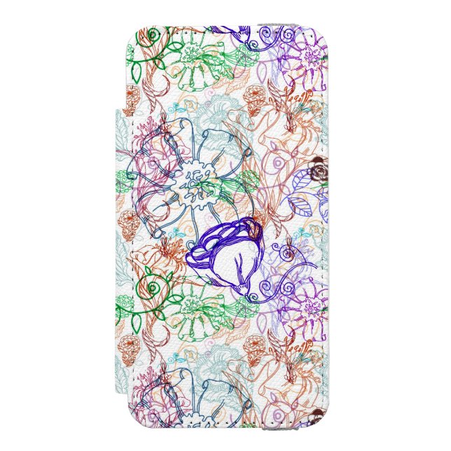 Floral Pattern 9 Incipio iPhone Wallet Case (Folio Front)