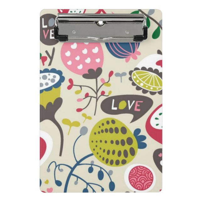 Floral Pattern 9 Mini Clipboard (Front)