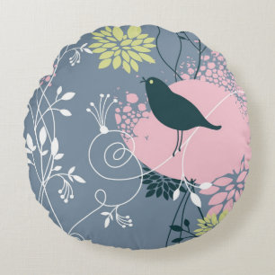 Floral Pattern 9 Round Cushion