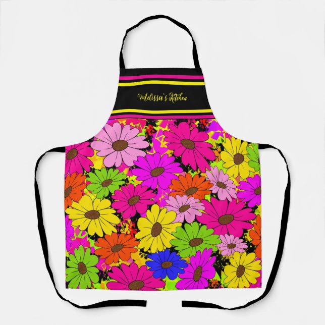 Floral pattern All-Over Print Apron (Front)