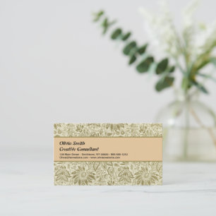 Floral Pattern Antique Damask Paisley Business Card