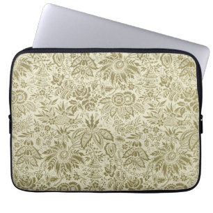 Floral Pattern Antique Damask Paisley Laptop Sleeve