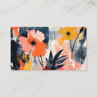 Floral pattern appointment card