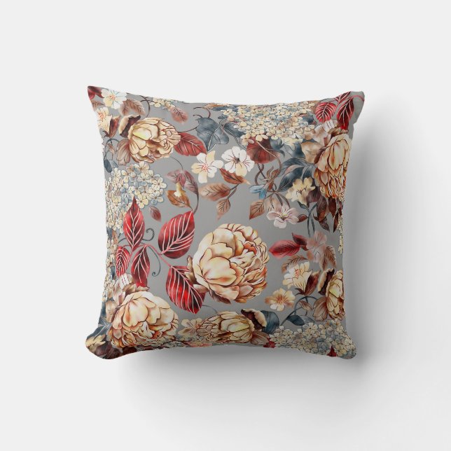 Floral pattern, art nouveau style. cushion (Front)
