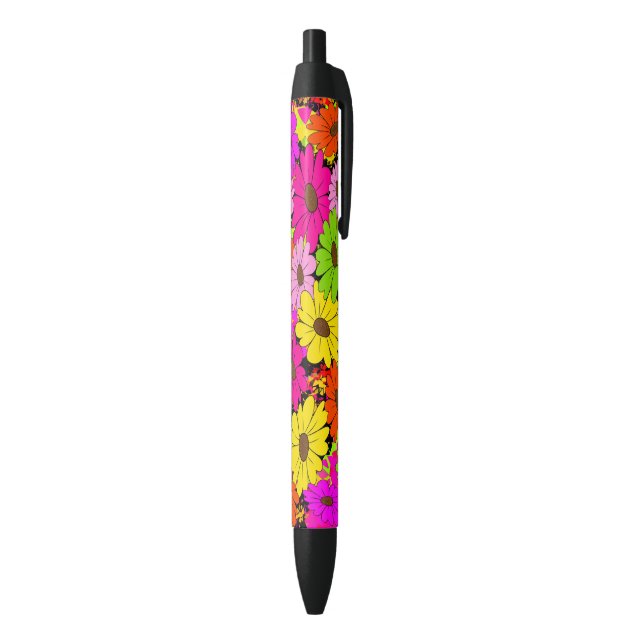 Floral pattern black ink pen (Bottom (Vertical))