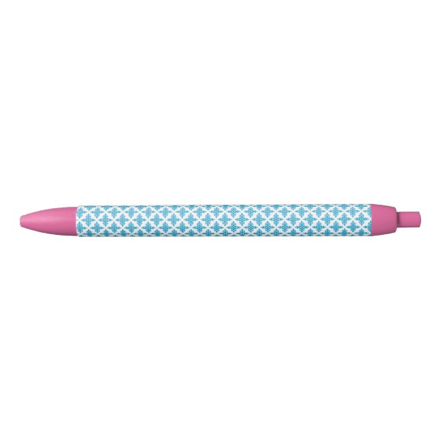 Floral Pattern Black Ink Pen (Front)