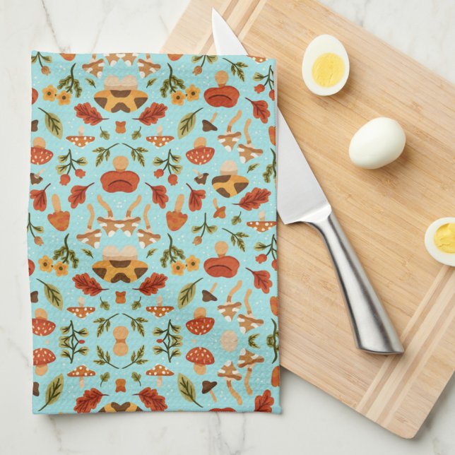 Floral pattern blanket with a light blue backgroun tea towel (Creator Uploaded)