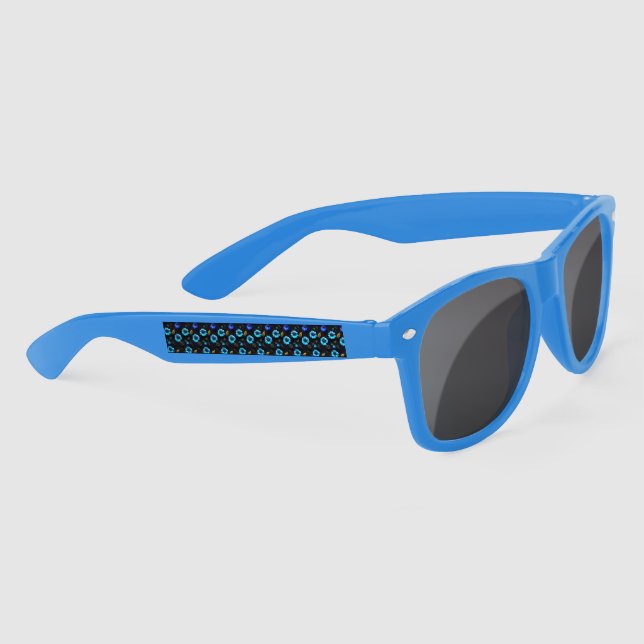 Floral pattern blue flowers sunglasses (Right)