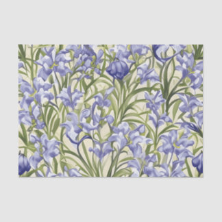 Floral Pattern Bluebell Flowers Tissue Paper