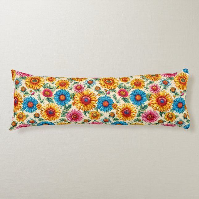 Floral pattern body cushion (Front)
