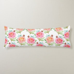 Floral Pattern Body Pillow