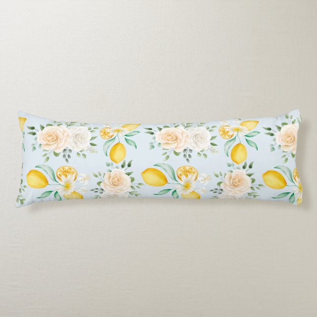 Floral Pattern Body Pillow (Front)