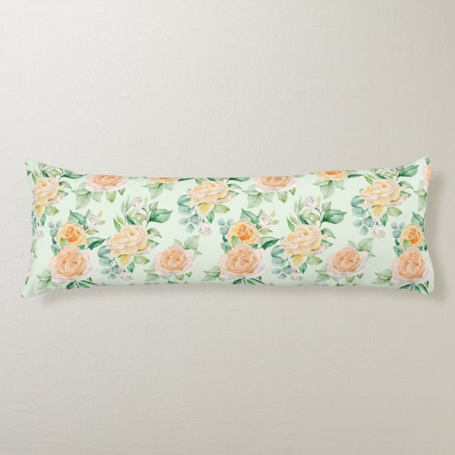 Floral Pattern Body Pillow (Front)