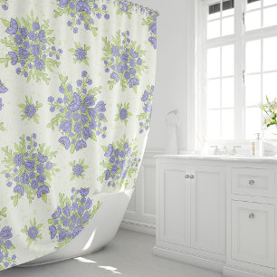 Floral Pattern Botanical Cottage Core Shower Curtain