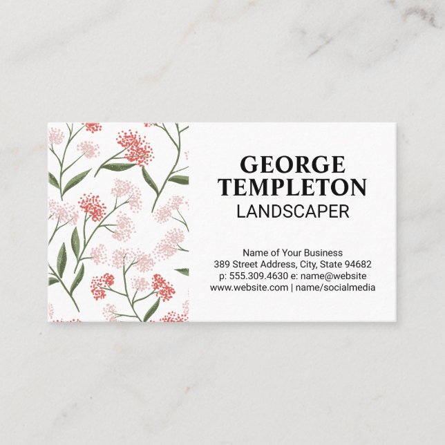 Floral Pattern Business Card (Front)