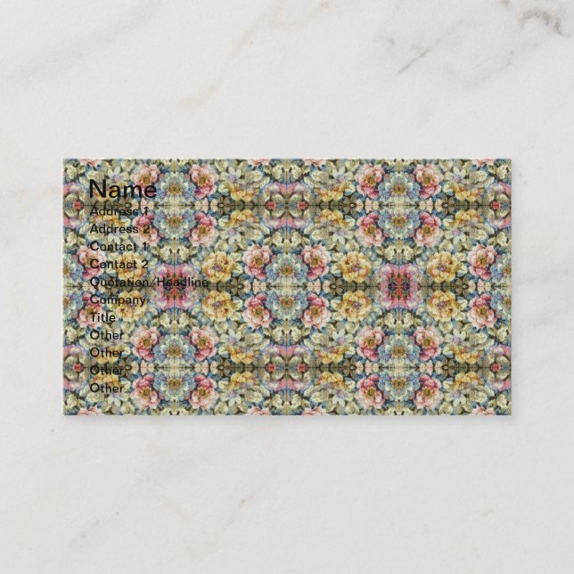 Floral Pattern Business Card (Front)