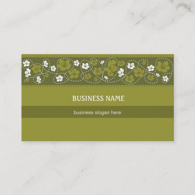 Floral Pattern Business Card (Front)