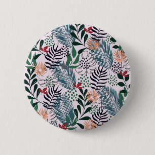 Floral pattern Button