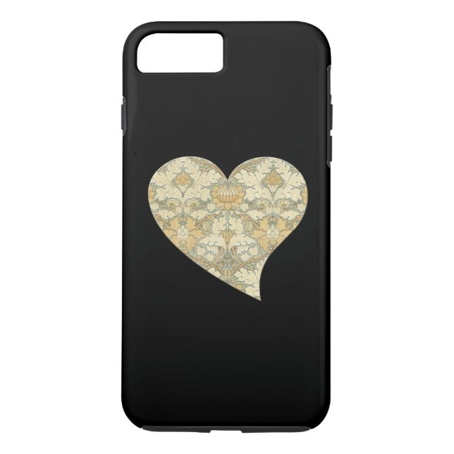 Floral Pattern by William Morris into Heart Case-Mate iPhone Case (Back)